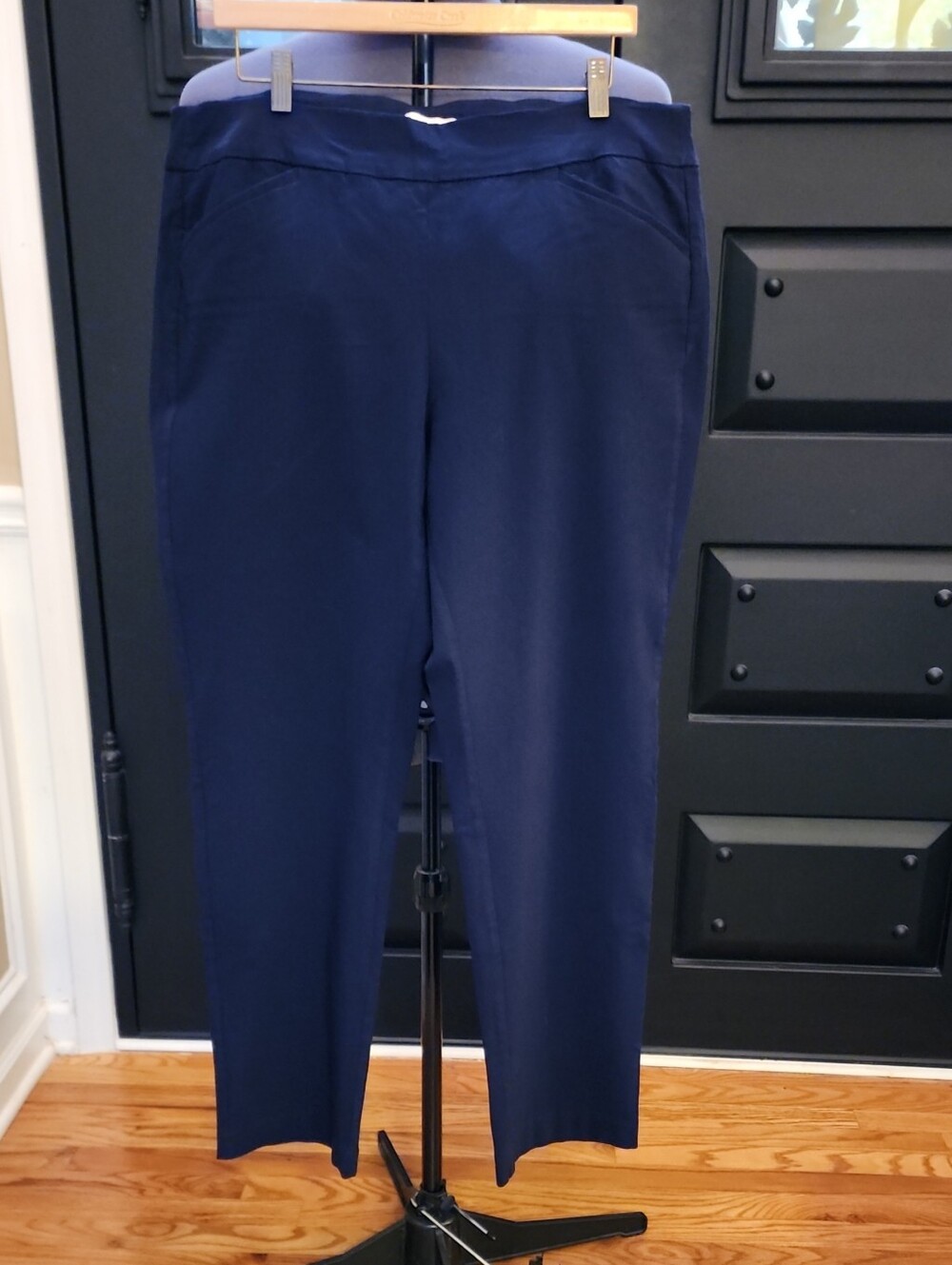 Talbots Navy Straight-Leg Pull-On Pants